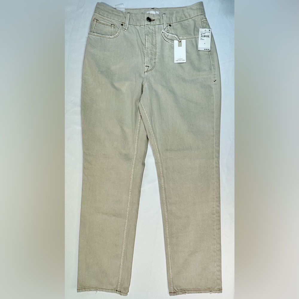 Good American Good 90s Icon Straight Leg Jeans in Bone, Womens 10/30